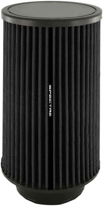 Spectre Universal Clamp-On Air Filter: High Performance, Washable Filter: Round Tapered; 4 in (102 mm) Flange ID; 10.719 in (272 mm) Height; 6 in (152 mm) Base; 5.125 in (130 mm) Top, SPE-HPR9882K