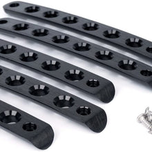 Xprite 5 Pcs/Sets Brushed Aluminum Door Grab Handle Inserts Cover Trim for 2007-2018 Jeep Wrangler JK & Unlimited 4 Door-Black
