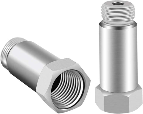 YANWEN 2PCS Defouler Straight M18 x 1.5 For O2 Oxygen Sensor Lambda Sensor Fitting Bung