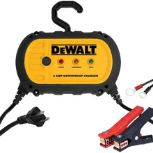 DEWALT DXAEWPC4 Fully Automatic 4 Amp 12V Waterproof Battery Charger/Maintainer with Cable Clamps