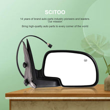 SCITOO Door Mirrors Left and Right Side Fit 2002 for Chevy Avalanche/Suburban 1500/2500/Tahoe for GMC Yukon XL 1500/2500/Yukon with Power Heated Manual Folding- Pair