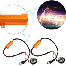 Qiilu 2pcs 1156/7506/P21W Load Resistor Connector, LED Turn Signal light Wire Wiring Harness