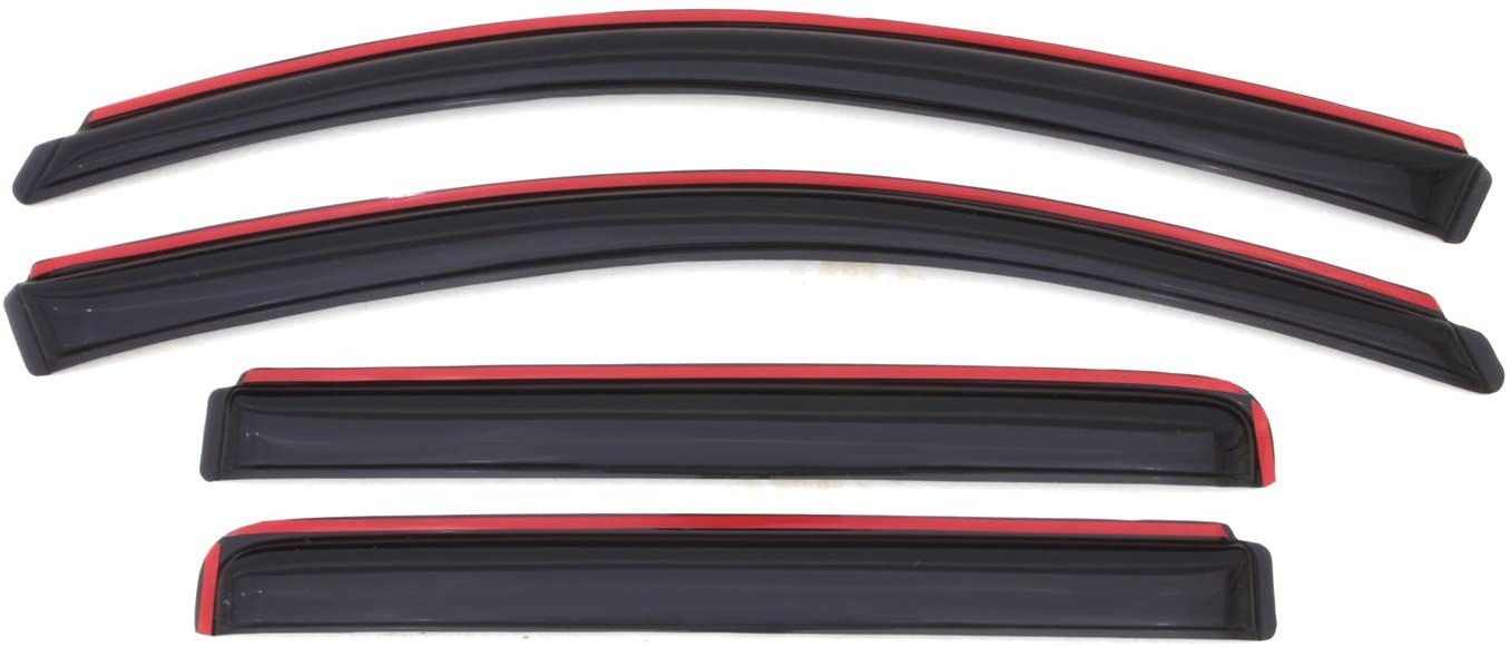 Auto Ventshade 194858 In-Channel Ventvisor Side Window Deflector, 4-Piece Set for 2004-2015 Nissan Titan Crew Cab