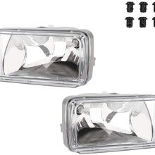 BRTEC Fog Light 12V 24W Halogen Lamp for Cadillac Escalade Chevrolet Avalanche 07-15 Silverado 1500/2500/3500HD 07-13 Chevy Suburban Tahoe GMC Sierra Yukon Set Driver side Passager Side Clear lights