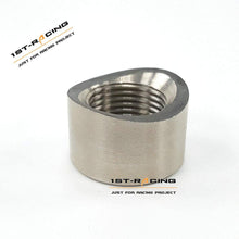 Ispeedytech Pre-Curved Notched O2 Oxygen Sensor Weld Bung Nut M18x1.5 18MM Thread Size SS304