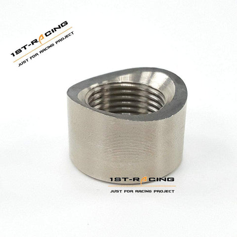 Ispeedytech Pre-Curved Notched O2 Oxygen Sensor Weld Bung Nut M18x1.5 18MM Thread Size SS304