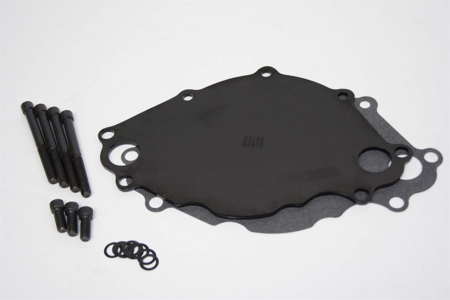 PRW 5293028 Black Water Pump Block-Off Plate for Small Block Ford 302-351W