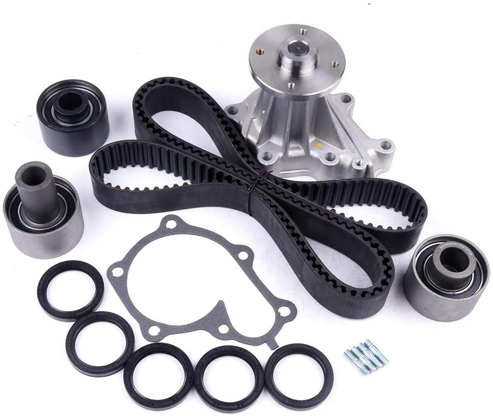 CCIYU Timing Belt Water Pump with Gasket Tensioner Bearing Fits 1990-1996 Nissan 300ZX Non Turbo 3.0L VG30DE