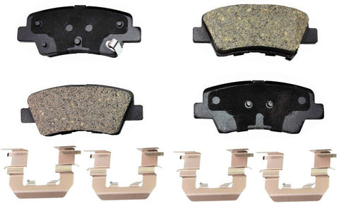 PT Auto Warehouse PT1594 - Ceramic Disc Brake Pad Set - Rear
