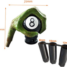 Lunsom 8 Ball Shifter Knob Green Hand Car Transmission Shifter Stick Handle Head Fit Universal Automatic Manual Vehicle