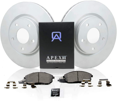 Apex One Peak Performance REAR Geomet Rotors with Friction Point Ceramic Brake Pads GN03262
