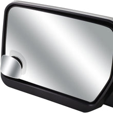 Replacement for F150 Powered Telescopic Extended Arm Folding Towing+Circle Blind Spot Side Mirror (Chrome)