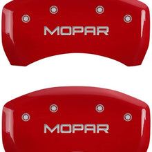 MGP Caliper Covers 32016SMOPRD Red Brake Covers Fits 2011-2019 Chrysler 300 (Dual Piston Front Caliper) Engraved with Mopar (Front/Rear Covers; Set of 4)