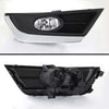 [Chrome Trim Style] Fits 2017 2018 CRV CR-V Front Bumper Clear Lens Fog Lights w/Switch Accessories Pair