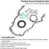Timing Cover Gasket Set - Compatible with 4.8L 5.3L 5.7L 6.0L 6.2L Chevy Silverado, Suburban, Tahoe, GMC Sierra, Yukon, Savana, Cadillac Escalade - Replace 12633904 TCS45993