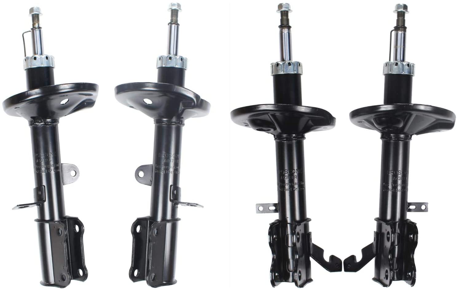 ASL 4pcs Compatible with 1993-1997 Geo Prizm 1998-2002 Chevrolet Prizm Corolla Gas Suspension Absorber Struts Shock Assembly