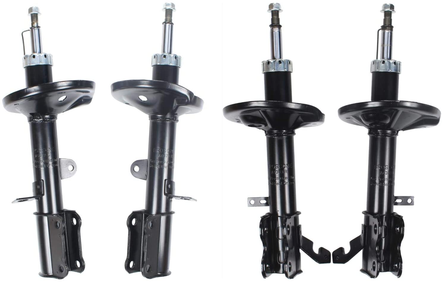 Deebior 4pcs Front+Rear Strut Shock Absorber Kit Compatible With 93-02 Corolla 98-02 Prizm 93-97 Geo Prizm