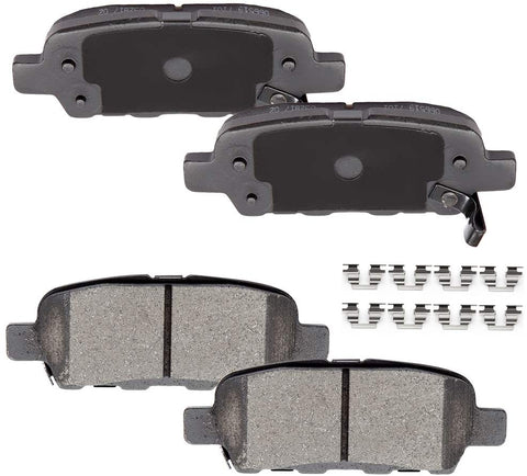 OCPTY Ceramic Brakes Pads, Rear Brake Pad with clip fit for Infiniti,for Nissan 350Z 370Z Altima Juke Leaf Maxima Murano Pathfinder Quest Rogue, Suzuki Grand Vitara