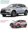 CLIM ART Incredibly Durable Rain Guards Suitable for Mitsubishi Outlander Sport 2011-2020, Original Tape-on Window Deflectors, Vent Window Visors, Dark Smoke, 4 pcs. - 411046