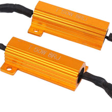 uxcell 2pcs 3157 LED Turn Signal Light Anti Flicker Resistor Canceller Decoder 50W DC 12V 8R