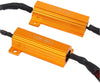 uxcell 2pcs 3157 LED Turn Signal Light Anti Flicker Resistor Canceller Decoder 50W DC 12V 8R