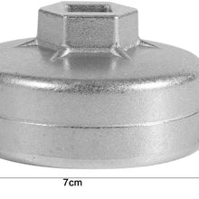 Oil Filter Wrench, Delaman 4 Flutes Cap Oil Filter Wrench Car Socket Remover Tool For A8, 65mm 14