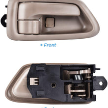 faersi 2Pcs Inside Interior Door Handle Front Rear Driver & Passenger Side for 1997 1998 1999 2000 2001 Toyota Camry Beige/Tan