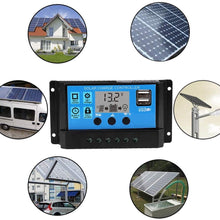 Solar Charge Controller, Solar Panel Charge Controller 60A/50A/40A/30A/20A/10A 12V 24V Auto Solar Charge Controller Solar Battery Charger LCD Display Dual USB Port (50A)
