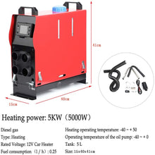 12V 5KW Diesel Air Heater | Diesel Parking Heater Muffler | Automotive Diesel Air Conditioning Heater with LCD Thermostat Monitor for RV, Snow Plow, Motorhome, Trailer, Trucks, Boats