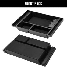 Center Console Organizer for 2019 Chevy Silverado 1500 / GMC Sierra 1500 and 2020 Chevy Silverado/GMC Sierra 1500/2500 HD/3500 HD ABS Tray Armrest Secondary Storage (Full Console w/Bucket Seats ONLY)