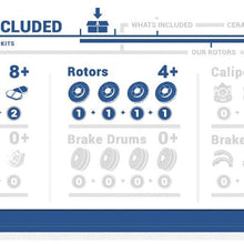 Callahan CDS05614 FRONT 350mm + REAR 330mm D/S 5 Lug [4] Rotors + Brake Pads + Clips + Sensors
