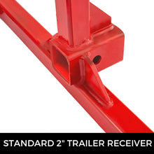 Mophorn 3 Point 2 Inch Trailer Hitch Heavy Duty Receiver Hitch Category 1 Tractor Attachments Tow Hitch Red (25" LX15 H)