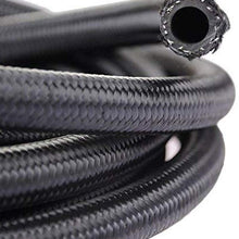 Universal Fuel Line Hose Ends Stainless Steel Braided Oil Gas Fuel Line Hose 20Ft 6AN Black