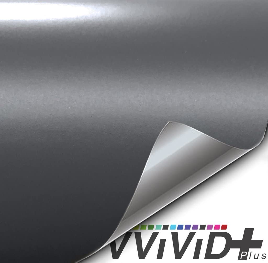 VViViD+ Matte Slate Grey (Grigio Telesto) Vinyl Wrap Adhesive Film (10ft x 5ft)