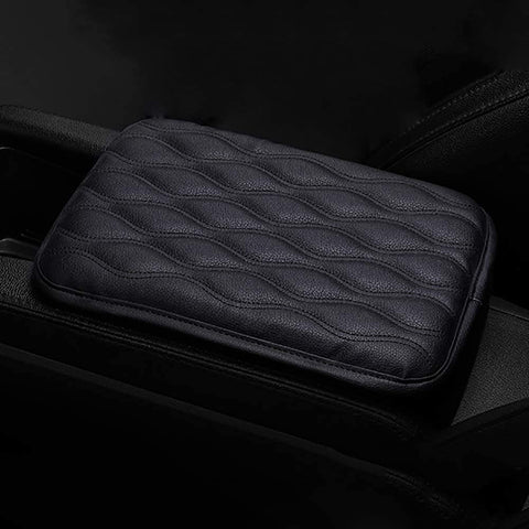Leegi Car Armrest Cover,PU Leather Arm Raised Pad,Center Console Armrest Cushion Pad for Jeep,Toyota,Honda,Ford F150.Ram Car SUV Truck,Black