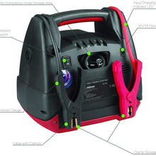 Smartech JSL-1250 1250 Amp Portable Jump Starter and 150 PSI Air Compressor | Car Battery Chargers Automotive, Tire Inflator Emergency Kit | Dual AC/DC Plugs for 12V & 120V | Digital Display