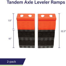 BISupply Tandem Axle Leveler Ramps – 3 Level RV Leveling Blocks Heavy Duty Separating Camper Leveling Ramps, 2 Pk