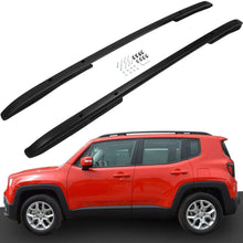 ANTS PART Roof Rack Side Rails Aluminum Top Luggage Carrier for 2015-2021 Jeep Renegade Baggage Roof Rails Black