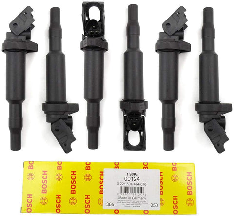 Six New Bosch BMW Ignition Coils 00124 in Original Box 0221504464 12131712219