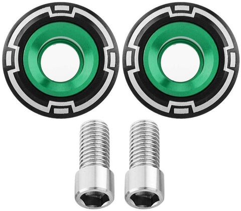 Akozon Screw Accessories One Pairs 10mm Professional Motorcycle Bolts Motorbike Nuts Accessories(Green)