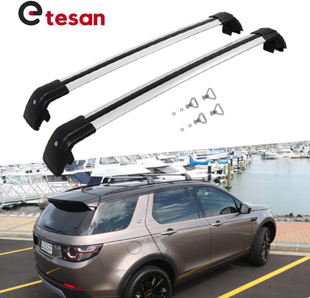 2 Pieces Cross Bars Fit for Land Rover Discovery Sport 2016-2021 Silver Cargo Baggage Luggage Roof Rack Crossbars