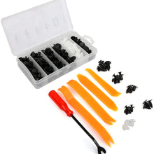 LUJUNTEC 100Pcs Bumper Retainer Clips Auto Fasteners Rivet Clips Body Fastener Kit with Plastic Box