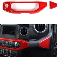 YiXunTen for 2018+ Jeep Wrangler JL Red ABS Car Interior Dashboard Air Conditioner Air Outlet Vent Ring Cover Frame Decor Sticker Decal Trim
