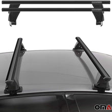Roof Rack Cross Bars Lockable Luggage Carrier Smooth Roof Cars | Fits Audi A3 3 Door Hatchback 2004-2012 Black Aluminum Cargo Carrier Rooftop Bars | Automotive Exterior Accessories