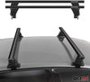 Roof Rack Cross Bars Lockable Luggage Carrier Smooth Roof Cars | Fits Volkswagen Jetta (A4) Sedan 1999-2005 Black Aluminum Cargo Carrier Rooftop Bars | Automotive Exterior Accessories
