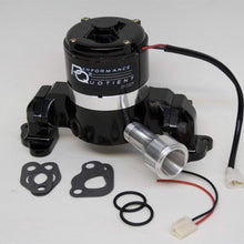 PRW 4435107 Black Electric Racing Water Pump with Pigtail and Hardware for Ford 351C