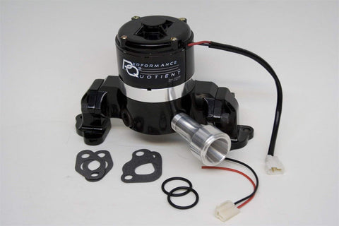 PRW 4435107 Black Electric Racing Water Pump with Pigtail and Hardware for Ford 351C