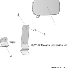 Polaris Weatherproof Convex Rear View Mirror Kit