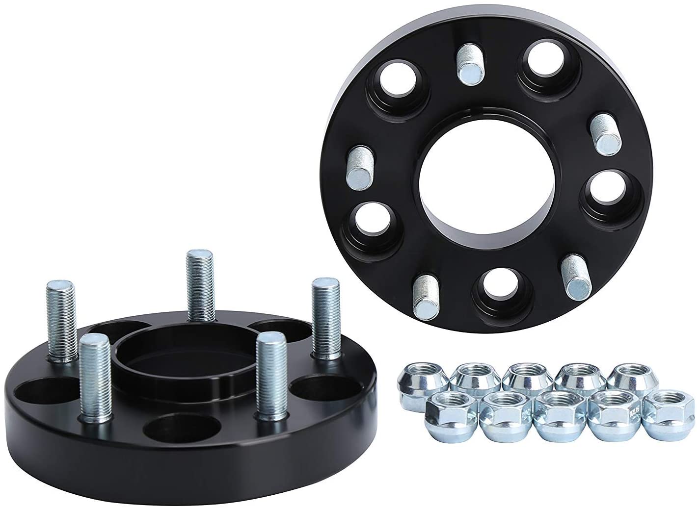 KSP 5X114.3mm Wheel Spacers, Forged 2Pcs 15mm Thread Pitch 12x1.25 Hub Bore 66.1mm 5 Lug Hub Centric 3/5