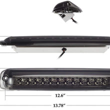 Partsam High Mount Stop Light 3rd Third Brake Light Replacement for Chevrolet Silverado/GMC Sierra 1999-2006 1500 2500 HD 3500 Center Mount Rear Top Cab Roof Cargo Lamp Chrome Housing Smoke Lens